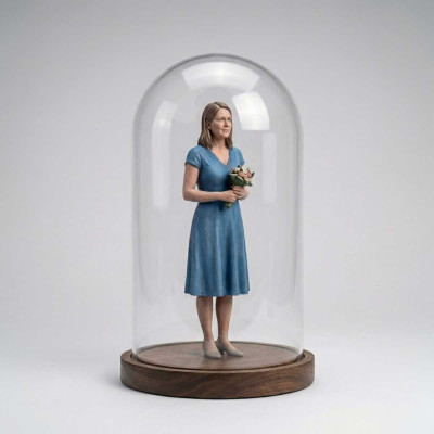 Escultura 3D Personalizada para Mama en Cúpula Acrílica Acabado Realista - Réplicas 3D