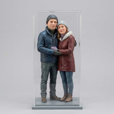 Escultura 3D Pareja con Escenario Realista en Caja | Replicas3D