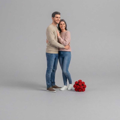 Figura 3D de Pareja Personalizada para San Valentín - Réplicas 3D