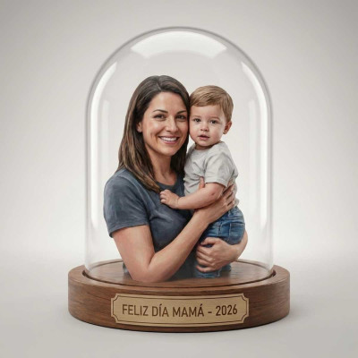 Escultura 3D Mamá Personalizada en Cúpula - Replicas3D