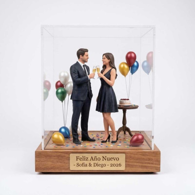 Figura de Pareja para Aniversario, Escenario en Caja | Replicas3D